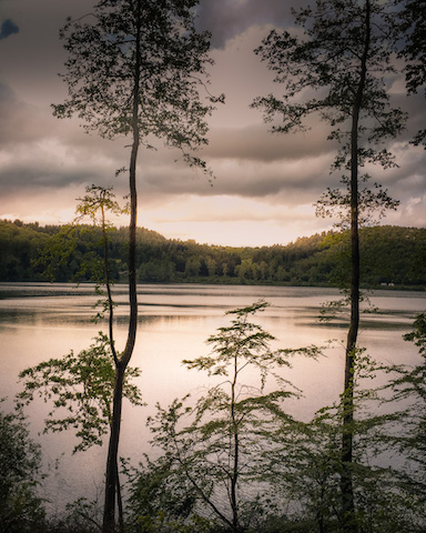 pulvermaar eifel duitsland sunset